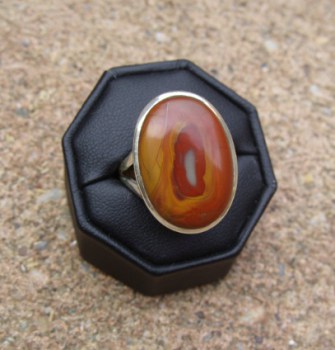 Zilveren ring met brede ovale Noreena Jaspis 20 mm